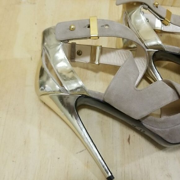 Burak Uyan Strapped Heeled Sandals/Shoes Wmn's sz 7 1/2 ( EU 38) Made in Italy - Picture 8 of 11